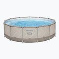 Basen stelażowy Bestway Steel Pro Max Pool Set 396 x 107 cm beżowy 3