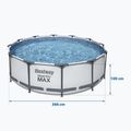 Basen stelażowy Bestway Steel Pro Max Pool Set 366 x 100 cm szary 5