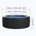 Basen z hydromasażem 6-osobowy MSpa Comfort Bergen szary antracytowy 12