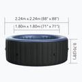 Jacuzzi 8-osobowe MSpa Comfort Bergen szary antracytowy 12