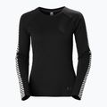 Bluza termoaktywna damska Helly Hansen Lifa Active Stripe Crew black