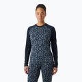 Bluza termoaktywna damska Helly Hansen Lifa Merino Midweight Graphic Crew navy nordic rose aop