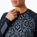 Bluza termoaktywna damska Helly Hansen Lifa Merino Midweight Graphic Crew navy nordic rose aop 3