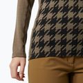 Bluza termoaktywna damska Helly Hansen Lifa Merino Midweight Graphic Crew sepia houndstooth aop 4