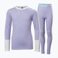 Komplet bielizny termoaktywnej dziecięcej Helly Hansen JR Lifa Merino Midweight bright lavender 5