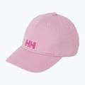 Czapka z daszkiem dziecięca Helly Hansen Logo Jr pink lavender