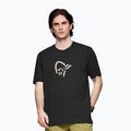 Koszulka męska NORRONA Cotton Viking caviar black/snowdrop