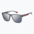 Okulary przeciwsłoneczne męskie Polaroid PLD 2155/S matte grey/grey silver mirror polarized 2