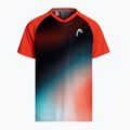 Koszulka tenisowa dziecięca HEAD Topspin Jr tangerine/print vision