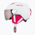 Kask narciarski dziecięcy HEAD Maja Visor white/silver red 3