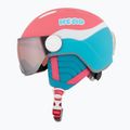 Kask narciarski dziecięcy HEAD Maja Visor pink/blue/silver red 3