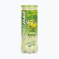Piłki tenisowe dziecięce HEAD Stage 1 3 szt. green 2