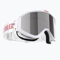 Gogle narciarskie dziecięce Bliz Liner Jr white pink logo/pink&silver mirror