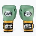 Rękawice bokserskie Cleto Reyes Velcro Sparring metalic green/gold wbc 2
