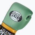 Rękawice bokserskie Cleto Reyes Velcro Sparring metalic green/gold wbc 5