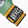Rękawice bokserskie Cleto Reyes Velcro Sparring metalic green/gold wbc 6