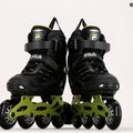 Rolki dziecięce FILA Wizy Alu black/lime 9