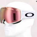 Gogle narciarskie Oakley Flight Deck M matte white/prizm rose gold iridium 7