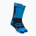 Skarpety narciarskie dziecięce X-Socks Ski 4.0 anthracite melange/electric blue