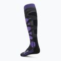 Skarpety narciarskie damskie X-Socks Ski Control 4.0 charcoal melange/purple 2