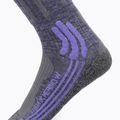 Skarpety damskie X-Socks Trek X Merino grey purple melange/grey melange 3