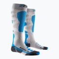 Skarpety narciarskie damskie X-Socks Ski Silk Merino 4.0 white/black/turquoise 5