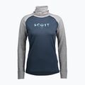 Bluza termoaktywna damska SCOTT Defend Merino High Neck light grey melange/dark blue