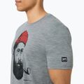 Koszulka męska super.natural Sailor Tee cashmere grey mel/jet black /high risk red 3