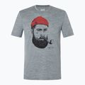 Koszulka męska super.natural Sailor Tee cashmere grey mel/jet black /high risk red 4