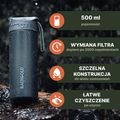 Butelka turystyczna z filtrem Bachgold Selfpress Waterfilter 500 ml biały 3