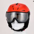 Kask narciarski UVEX Instinct Visor fierce red/black matt/mirror silver/smoke 17