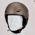 Kask narciarski UVEX Wanted Soft gold silver stripes mat 17