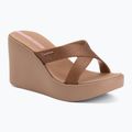 Klapki damskie Ipanema High Fashion II Slide brown/glitter/pink