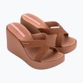 Klapki damskie Ipanema High Fashion II Slide brown/glitter/pink