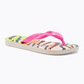 Japonki damskie Havaianas Top Animals beige/pink