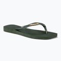 Japonki damskie Havaianas Square Logo Metallic green olive