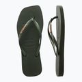 Japonki damskie Havaianas Square Logo Metallic green olive 11