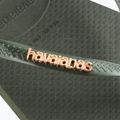 Japonki damskie Havaianas Square Logo Metallic green olive 12