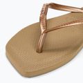 Japonki damskie Havaianas Square Logo Metallic rose gold / rose gold 7