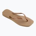 Japonki damskie Havaianas Square Logo Metallic rose gold / rose gold 9