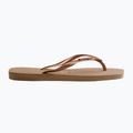 Japonki damskie Havaianas Square Logo Metallic rose gold / rose gold 10