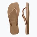 Japonki damskie Havaianas Square Logo Metallic rose gold / rose gold 12