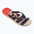 Japonki Havaianas Top Nautical beige straw / navy blue / ruby red 8