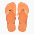 Japonki Havaianas Brasil Logo peach 10