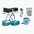 Zestaw wspinaczkowy z uprzężą damski Black Diamond Momentum set aqua verde