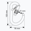 Karabinek CAMP Atom Belay Lock gun metal 5