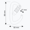 Karabinek CAMP Orbit 2Lock gun metal/orange 4