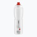 Bidon rowerowy Elite Jet 950 ml clear/red logo
