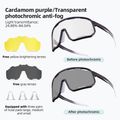 Okulary przeciwsłoneczne Rockbros 14210010 Photochromic purple/transparent/yellow/clear 2