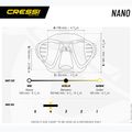 Maska do nurkowania Cressi Nano black/black/silver 5